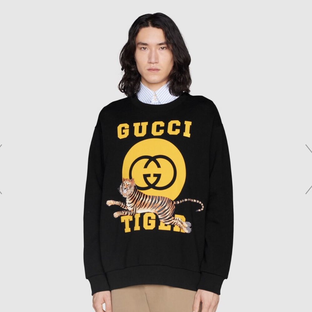 GUCCI TIGER COTTON SWEATSHIRT XL